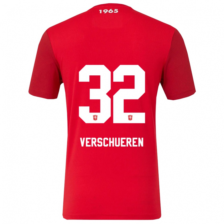 נשים ארנו ורשוארן #32 אדום לבן ג'רזי ביתית 2025/26 חולצה קצרה