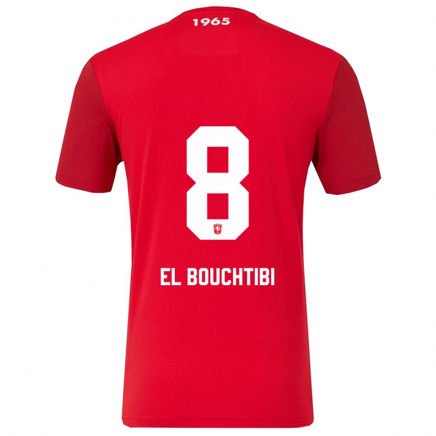 נשים Ilias El Bouchtibi #8 אדום לבן ג'רזי ביתית 2025/26 חולצה קצרה