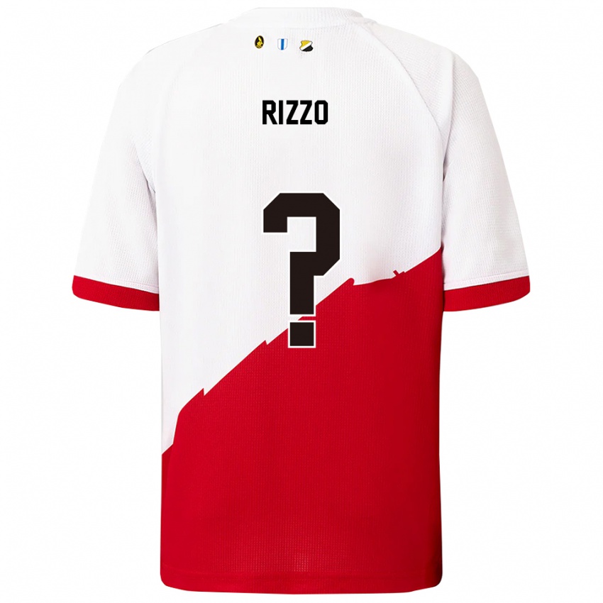 נשים Matteo Rizzo #0 לבן אדום ג'רזי ביתית 2025/26 חולצה קצרה