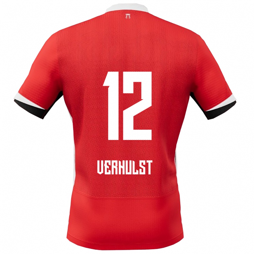 נשים הובי ורהולסט #12 אדום לבן ג'רזי ביתית 2025/26 חולצה קצרה