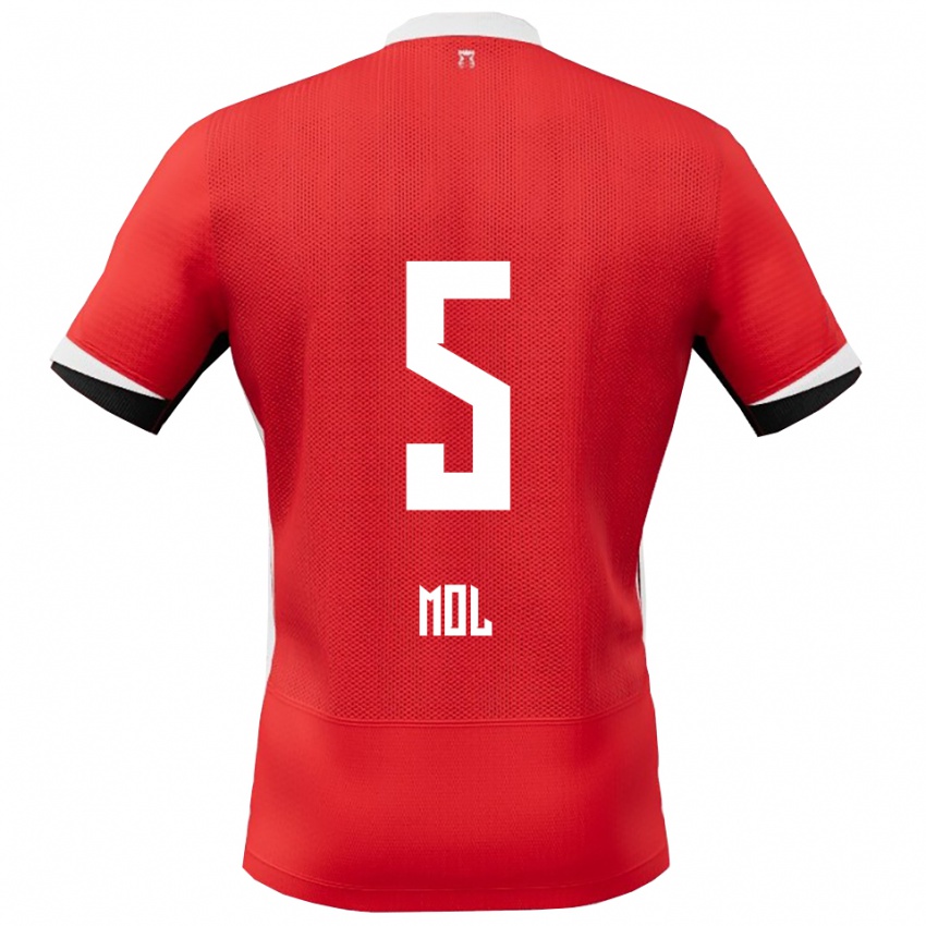 נשים Camie Mol #5 אדום לבן ג'רזי ביתית 2025/26 חולצה קצרה