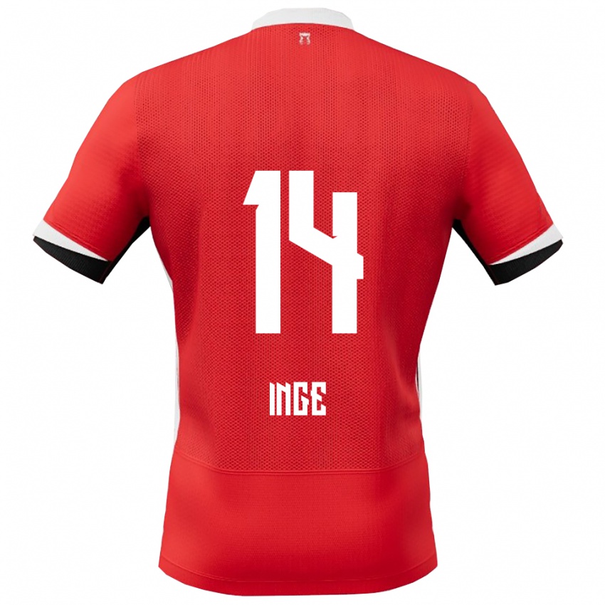 נשים Kiani Inge #14 אדום לבן ג'רזי ביתית 2025/26 חולצה קצרה