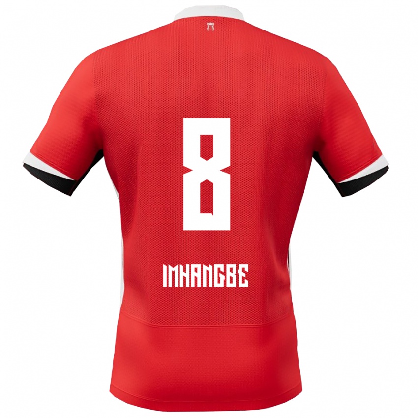 נשים Amani Imhangbe #8 אדום לבן ג'רזי ביתית 2025/26 חולצה קצרה