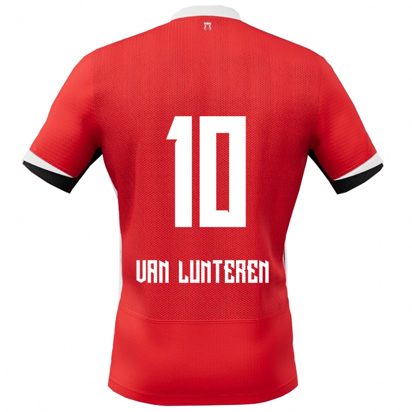 נשים Desiree Van Lunteren #10 אדום לבן ג'רזי ביתית 2025/26 חולצה קצרה