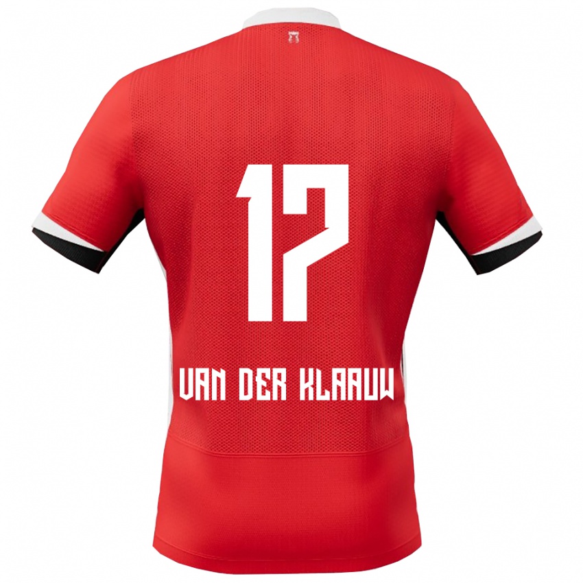 נשים Deacon Van Der Klaauw #17 אדום לבן ג'רזי ביתית 2025/26 חולצה קצרה