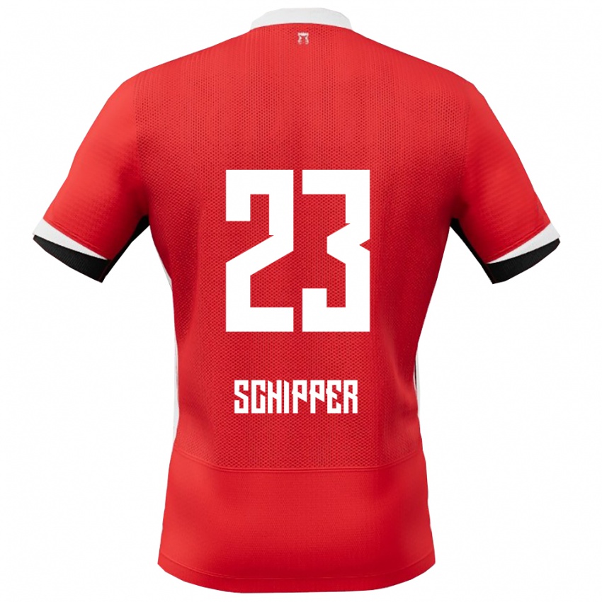 נשים יור שיפר #23 אדום לבן ג'רזי ביתית 2025/26 חולצה קצרה