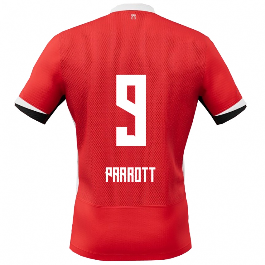 נשים טרוי פארוט #9 אדום לבן ג'רזי ביתית 2025/26 חולצה קצרה