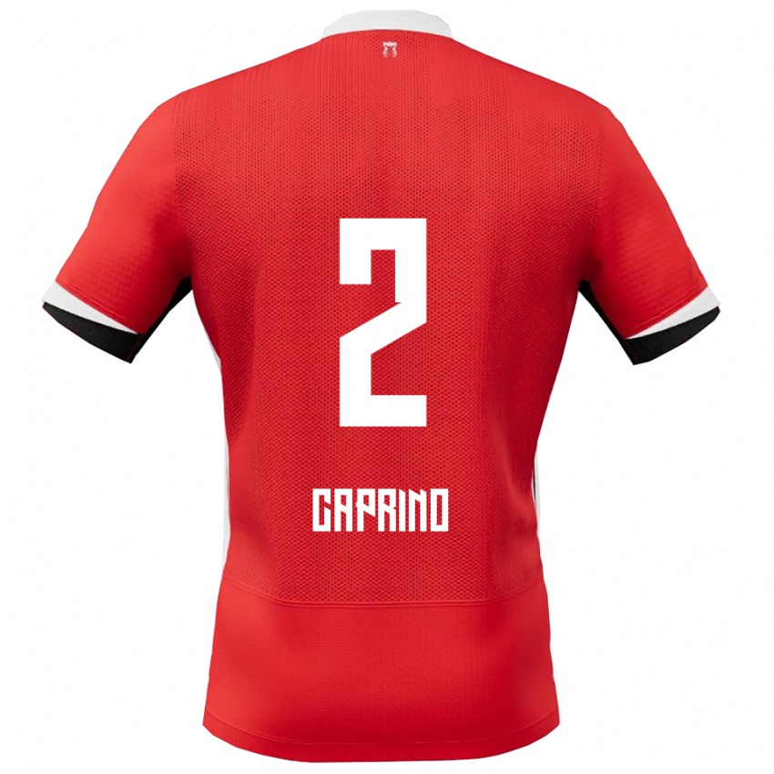 נשים חיניה קפרינו #2 אדום לבן ג'רזי ביתית 2025/26 חולצה קצרה