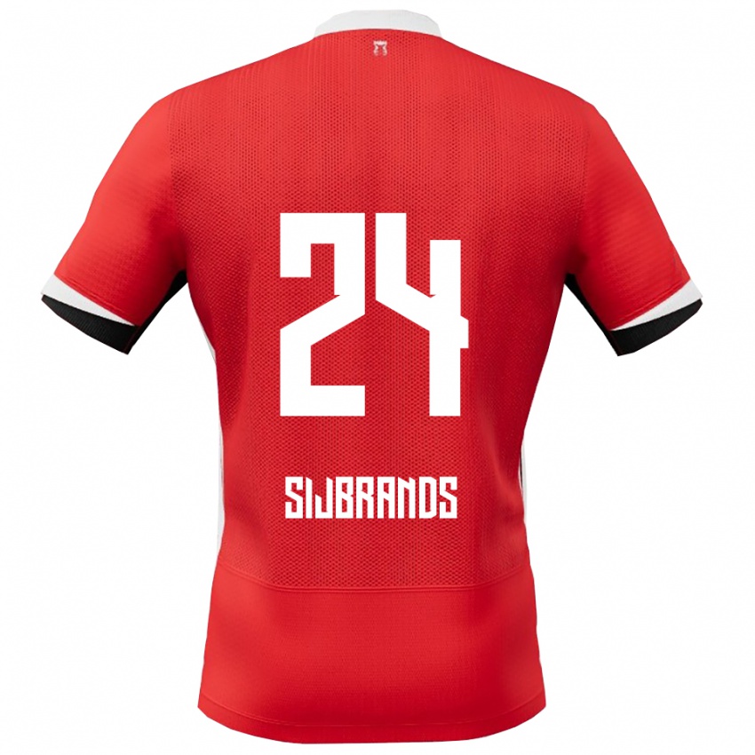 נשים Julian Sijbrands #24 אדום לבן ג'רזי ביתית 2025/26 חולצה קצרה
