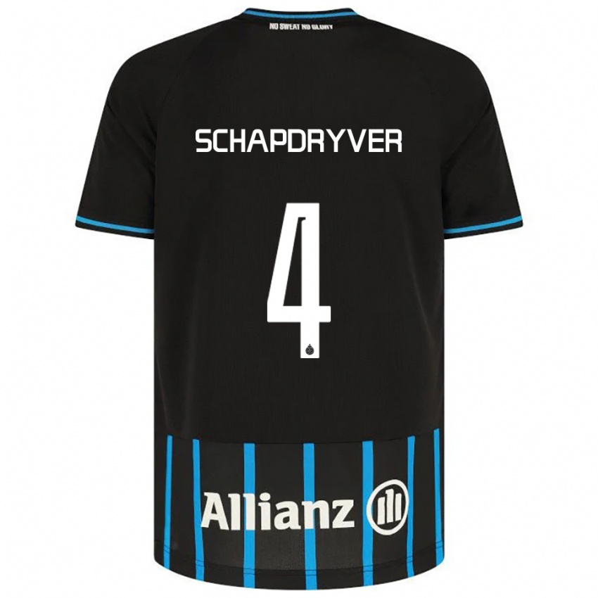 נשים Emely Schapdryver #4 שחור כחול ג'רזי ביתית 2025/26 חולצה קצרה