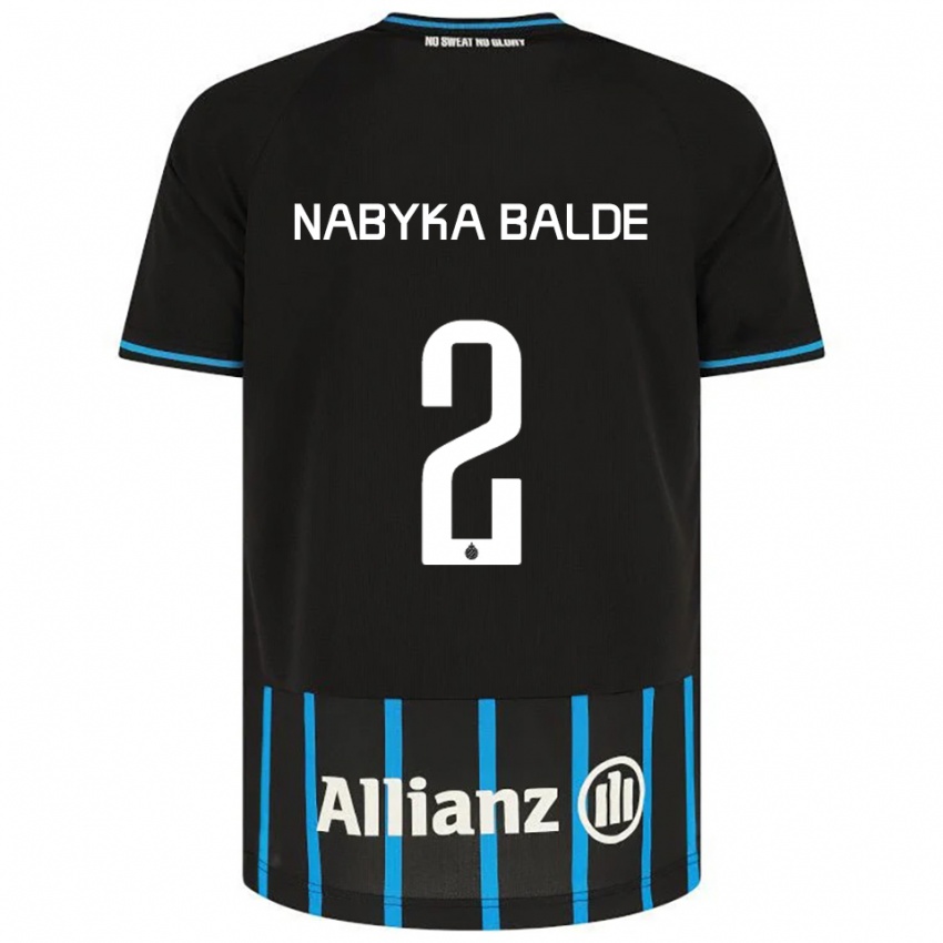 נשים Mamadou Nabyka Balde #2 שחור כחול ג'רזי ביתית 2025/26 חולצה קצרה