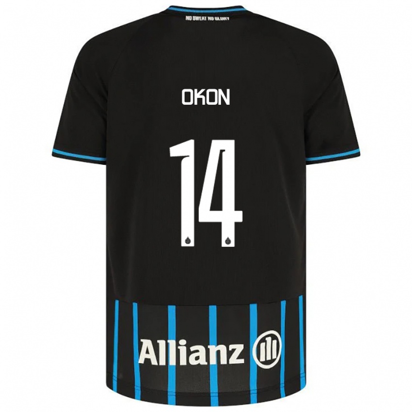 נשים ג׳יאנלוקה טומאסו אוקון-אנגסטלר #14 שחור כחול ג'רזי ביתית 2025/26 חולצה קצרה