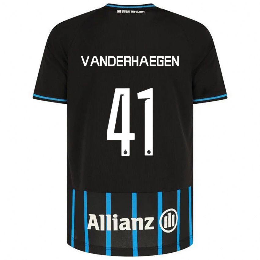 נשים Lotte Vanderhaegen #41 שחור כחול ג'רזי ביתית 2025/26 חולצה קצרה