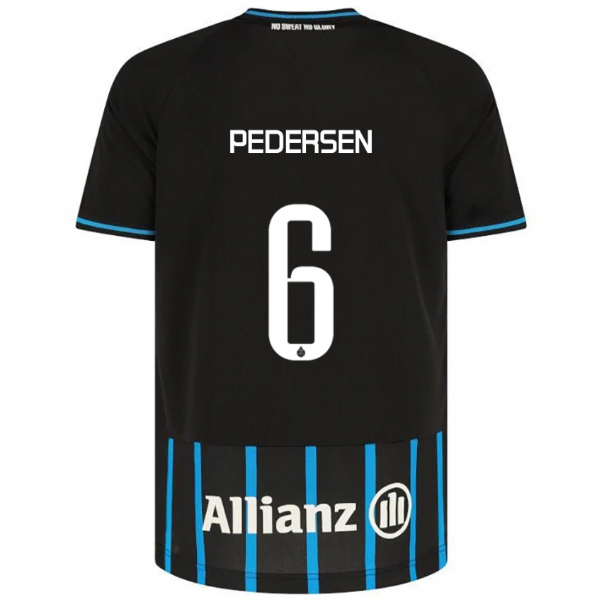 נשים Lara Pedersen #6 שחור כחול ג'רזי ביתית 2025/26 חולצה קצרה