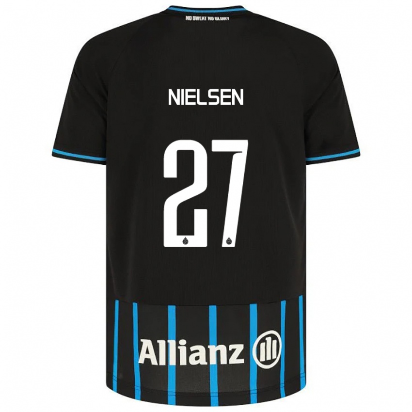 נשים קספר נילסן #27 שחור כחול ג'רזי ביתית 2025/26 חולצה קצרה