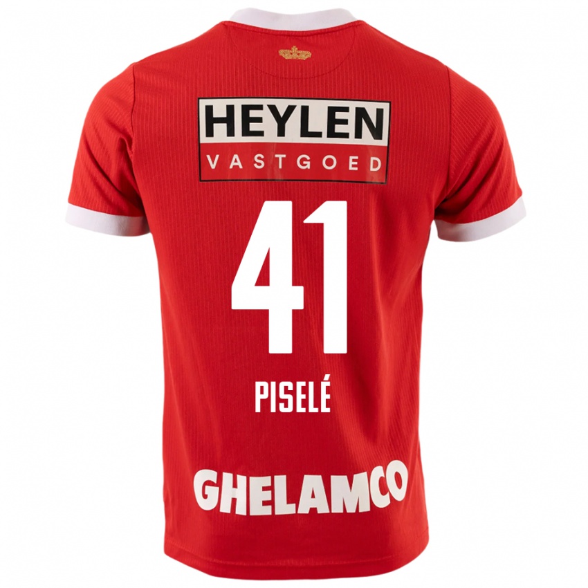 נשים Lowie Piselé #41 אדום לבן ג'רזי ביתית 2025/26 חולצה קצרה