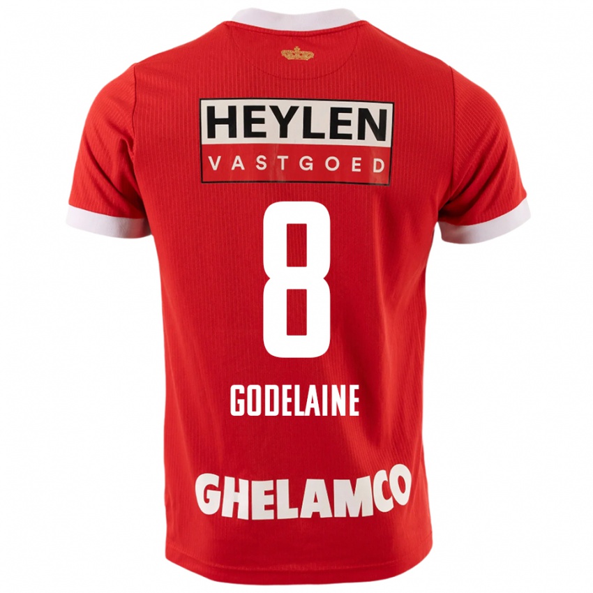 נשים ג׳ף גודליין #8 אדום לבן ג'רזי ביתית 2025/26 חולצה קצרה