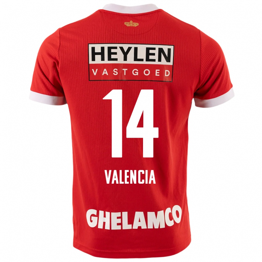 נשים אנתוני ולנסיה #14 אדום לבן ג'רזי ביתית 2025/26 חולצה קצרה