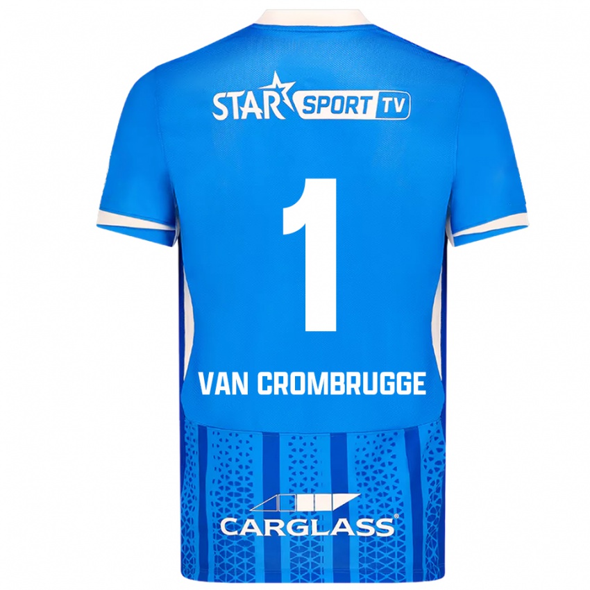 נשים הנדריק ואן קרומברוז' #1 כחול לבן ג'רזי ביתית 2025/26 חולצה קצרה
