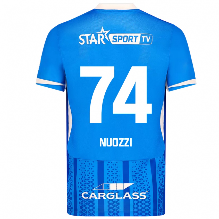 נשים Cédric Nuozzi #74 כחול לבן ג'רזי ביתית 2025/26 חולצה קצרה