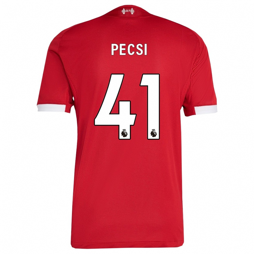 נשים ארמין פצ'י #41 אדום לבן ג'רזי ביתית 2025/26 חולצה קצרה