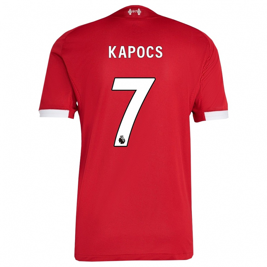 נשים Cornelia Kapocs #7 אדום לבן ג'רזי ביתית 2025/26 חולצה קצרה