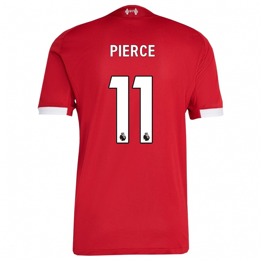 נשים Alfie Pierce #11 אדום לבן ג'רזי ביתית 2025/26 חולצה קצרה