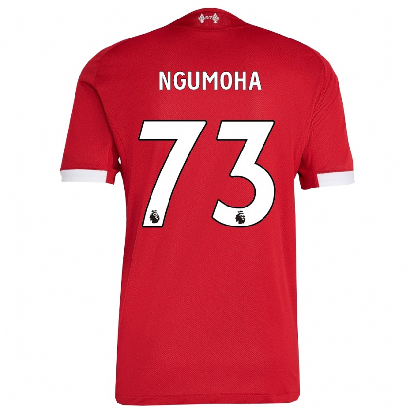 נשים Rio Ngumoha #73 אדום לבן ג'רזי ביתית 2025/26 חולצה קצרה