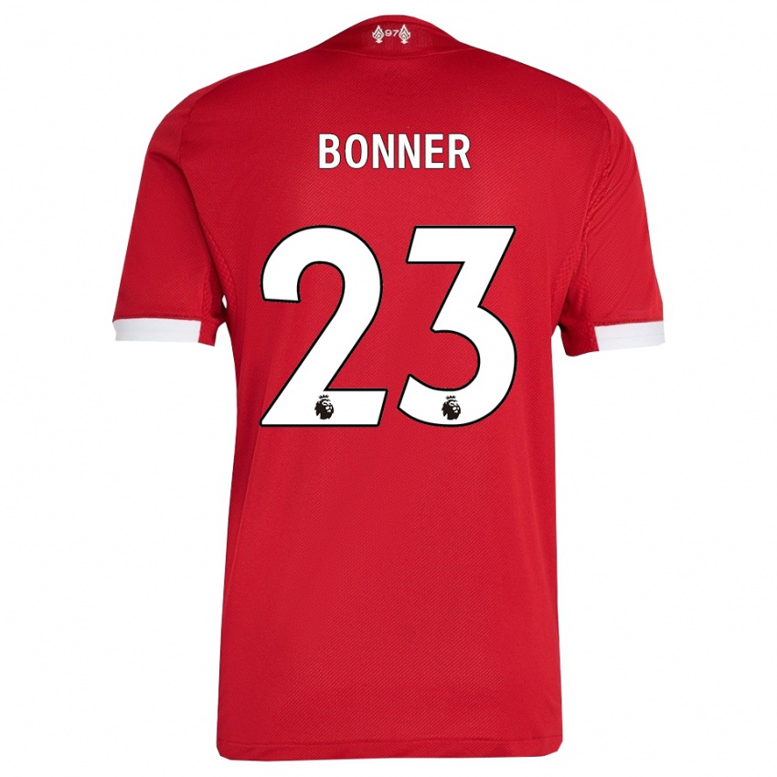 נשים ג'מה בונר #23 אדום לבן ג'רזי ביתית 2025/26 חולצה קצרה