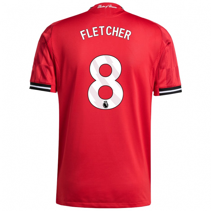 נשים טיילר פלטשר #8 אדום שחור לבן ג'רזי ביתית 2025/26 חולצה קצרה