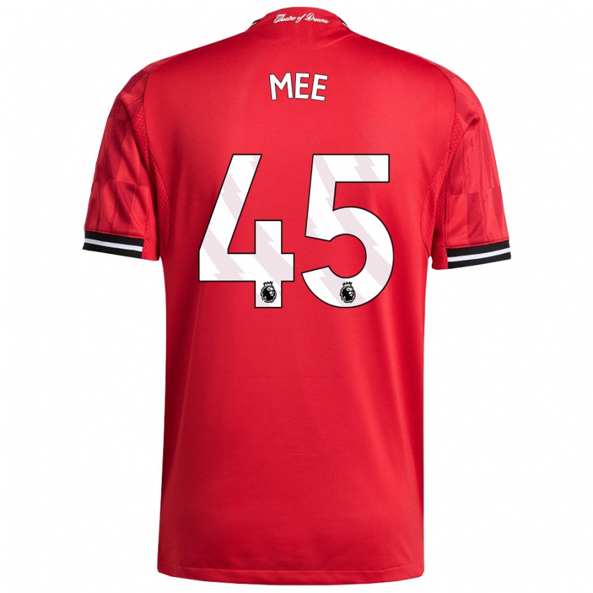 נשים דרמוט מי #45 אדום שחור לבן ג'רזי ביתית 2025/26 חולצה קצרה