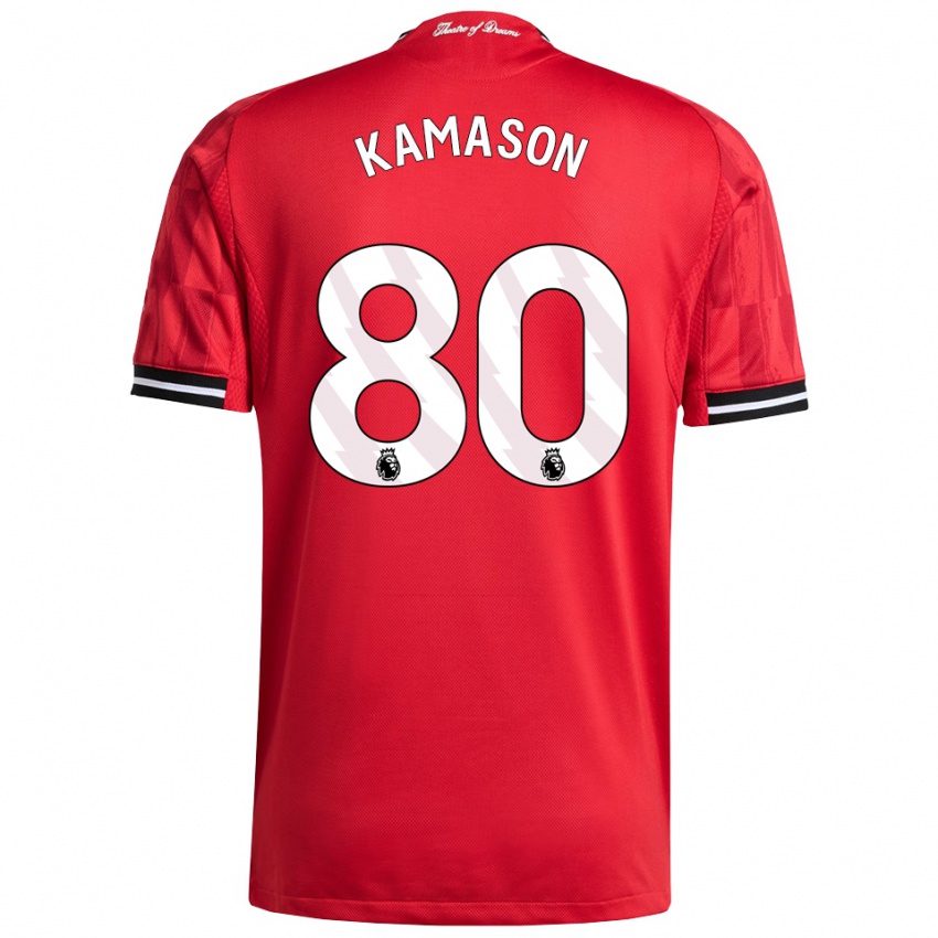 נשים ג'יידן קמסון #80 אדום שחור לבן ג'רזי ביתית 2025/26 חולצה קצרה