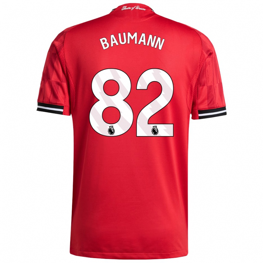 נשים זך באומן #82 אדום שחור לבן ג'רזי ביתית 2025/26 חולצה קצרה