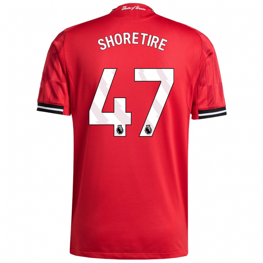 נשים שולה שורטייר #47 אדום שחור לבן ג'רזי ביתית 2025/26 חולצה קצרה