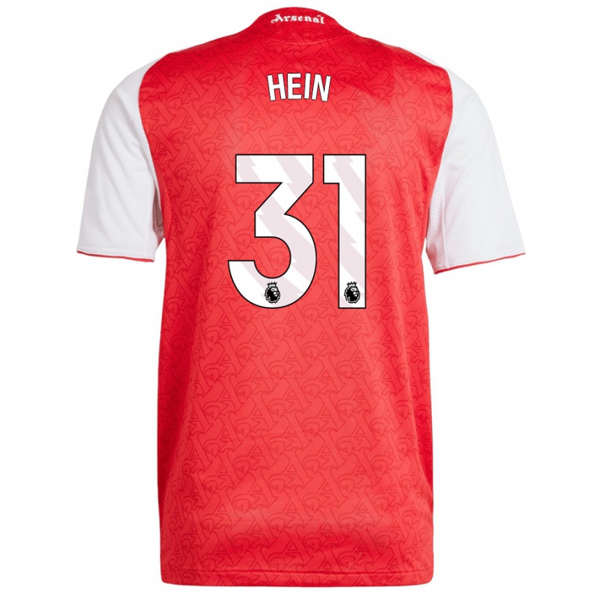 נשים קרל יקוב היין #31 אדום לבן ג'רזי ביתית 2025/26 חולצה קצרה