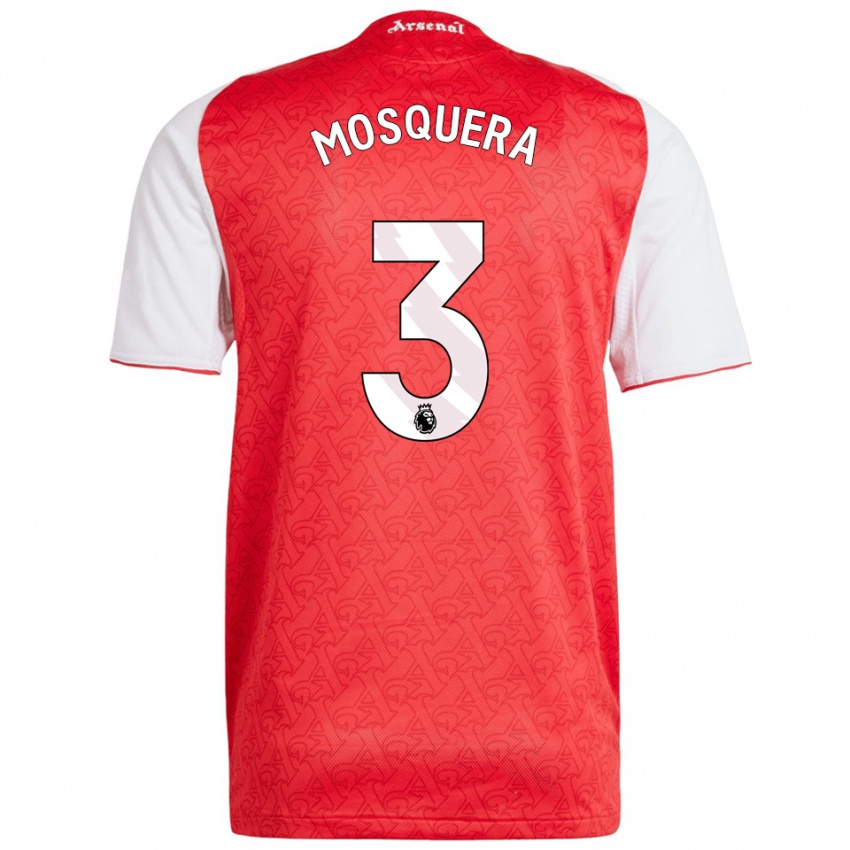 נשים כריסטיאן מוסקרה #3 אדום לבן ג'רזי ביתית 2025/26 חולצה קצרה