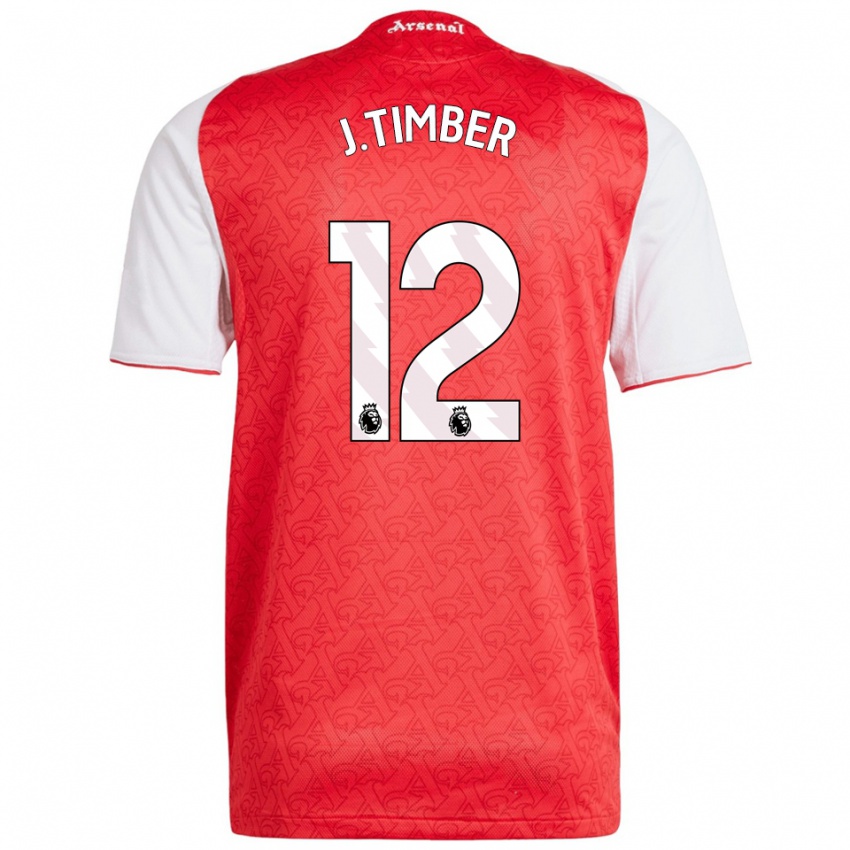נשים יוראן טימבר #12 אדום לבן ג'רזי ביתית 2025/26 חולצה קצרה