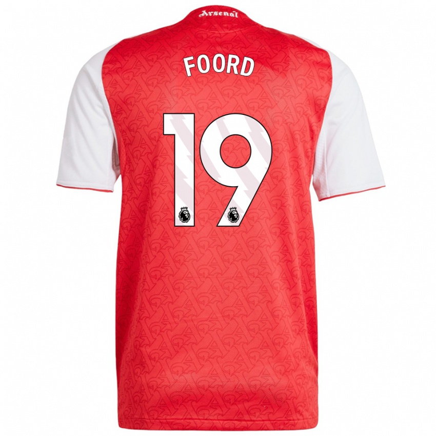 נשים קייטלין פורד #19 אדום לבן ג'רזי ביתית 2025/26 חולצה קצרה