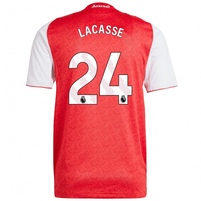 נשים קלואי לקאס #24 אדום לבן ג'רזי ביתית 2025/26 חולצה קצרה