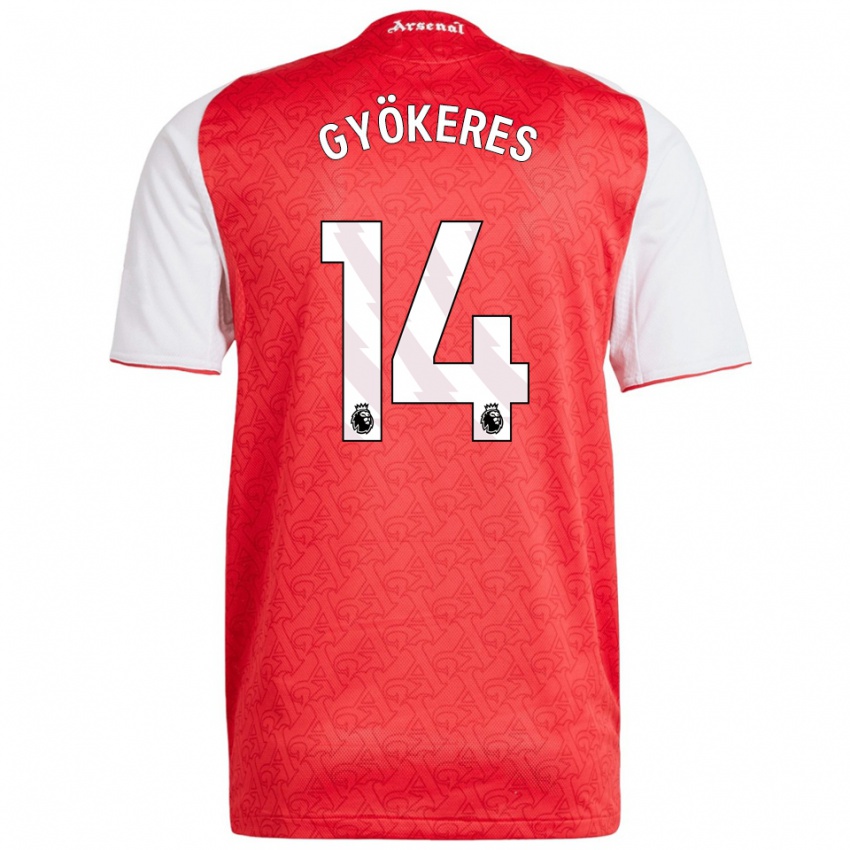 נשים ויקטור גיוקרס #14 אדום לבן ג'רזי ביתית 2025/26 חולצה קצרה