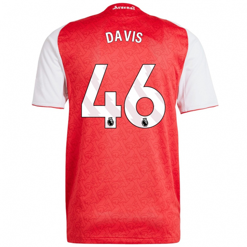 נשים המחיר של דייויס #46 אדום לבן ג'רזי ביתית 2025/26 חולצה קצרה