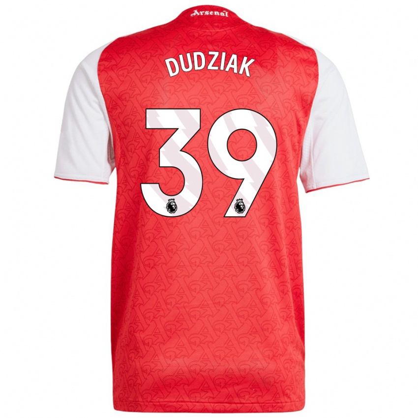 נשים הריסון דודזיאק #39 אדום לבן ג'רזי ביתית 2025/26 חולצה קצרה