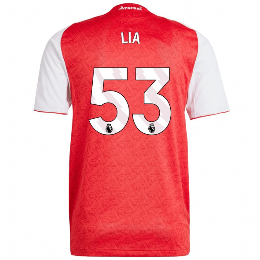 נשים ויויאן ליה #53 אדום לבן ג'רזי ביתית 2025/26 חולצה קצרה