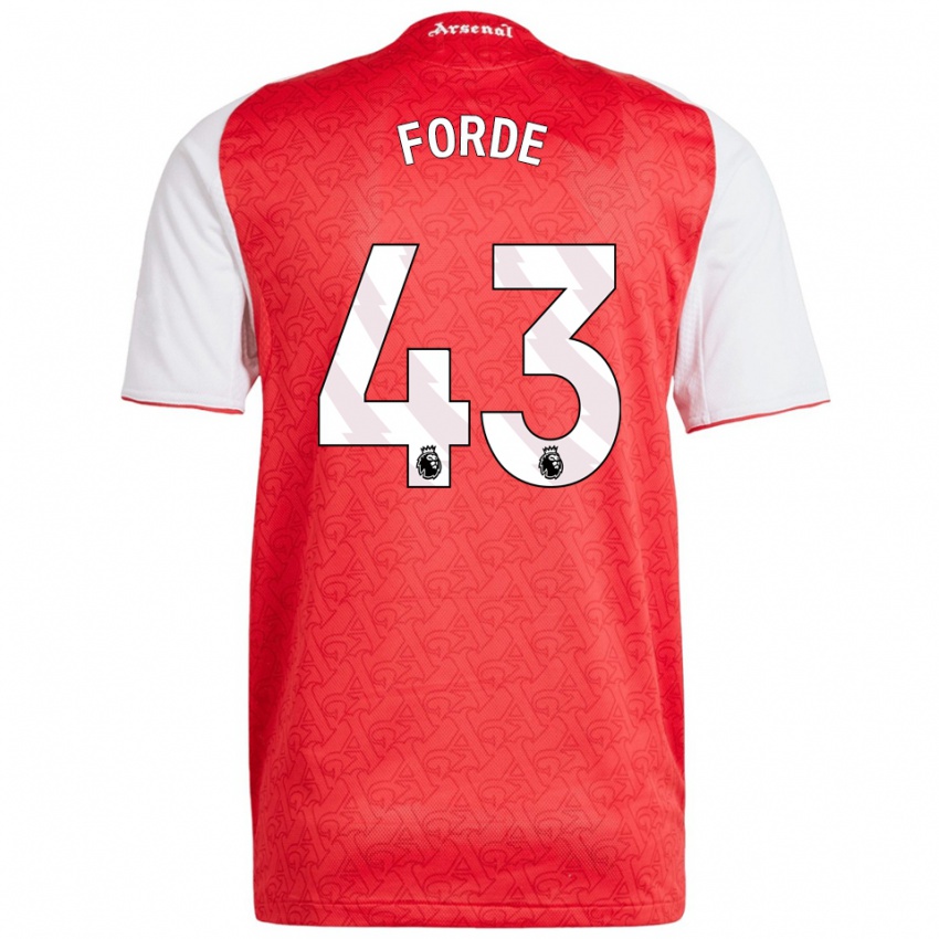 נשים רומרי פורדה #43 אדום לבן ג'רזי ביתית 2025/26 חולצה קצרה