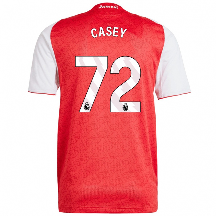 נשים דן קייסי #72 אדום לבן ג'רזי ביתית 2025/26 חולצה קצרה