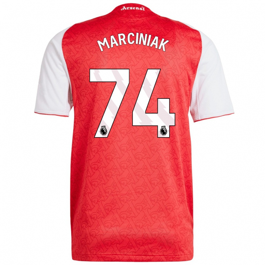 נשים Alex Marciniak #74 אדום לבן ג'רזי ביתית 2025/26 חולצה קצרה