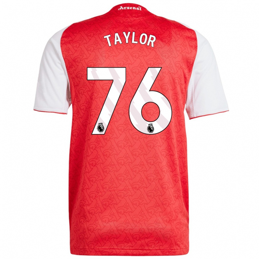 נשים קידו טיילור-הארט #76 אדום לבן ג'רזי ביתית 2025/26 חולצה קצרה