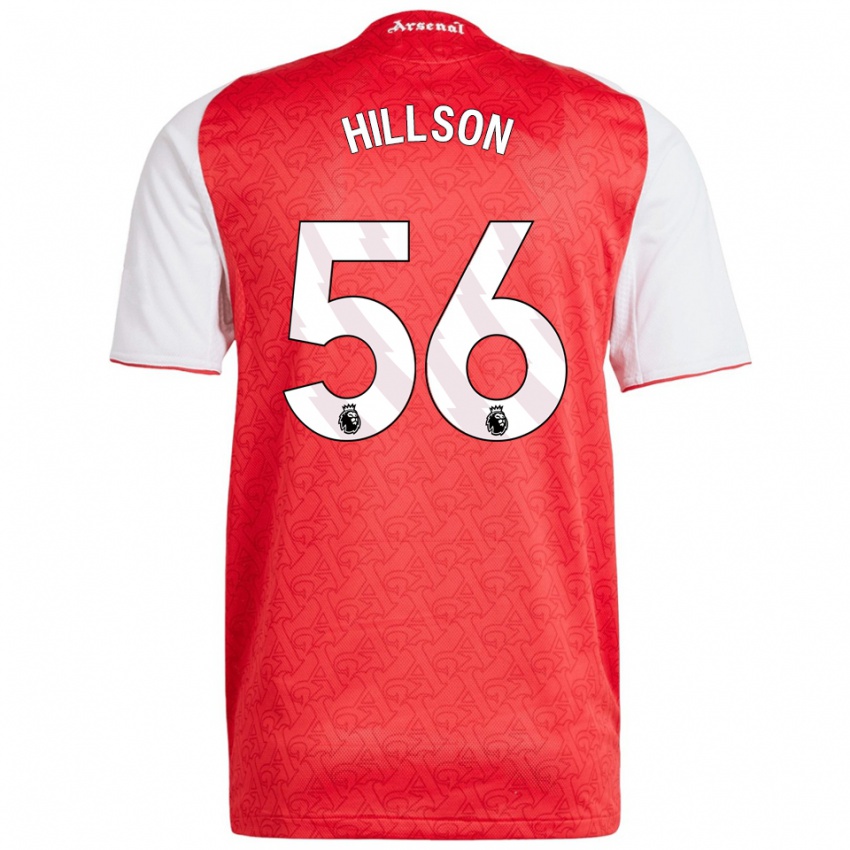 נשים ג׳יימס הילסון #56 אדום לבן ג'רזי ביתית 2025/26 חולצה קצרה