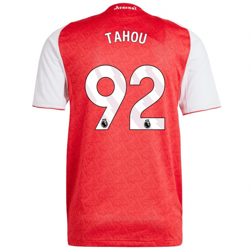 נשים ג׳ושוע טאהו #92 אדום לבן ג'רזי ביתית 2025/26 חולצה קצרה