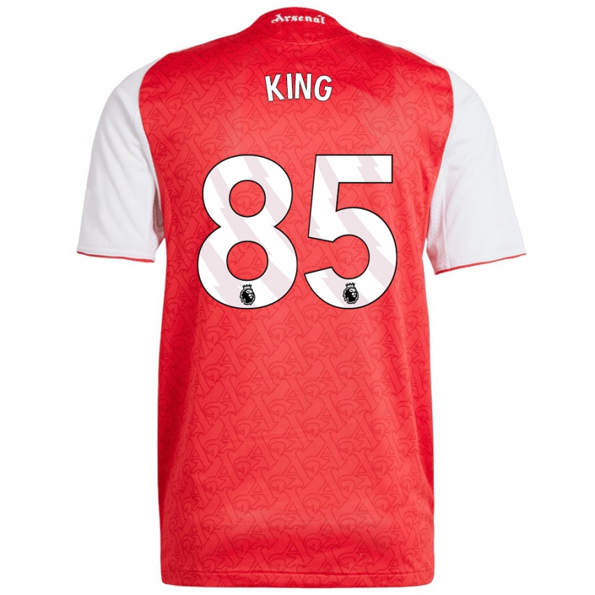 נשים Josiah King #85 אדום לבן ג'רזי ביתית 2025/26 חולצה קצרה